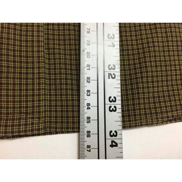 Daniel Cremieux Collection Mens Plaid Button Shirt Brown Green Size XL - Picture 9 of 9